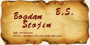 Bogdan Stojin vizit kartica